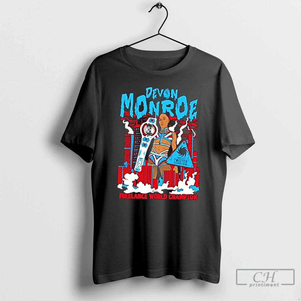 Premium Devon Monroe Freelance World Champ - Adult & Kids T-Shirts, Sweatshirts & Hoodies apparel design preview 1