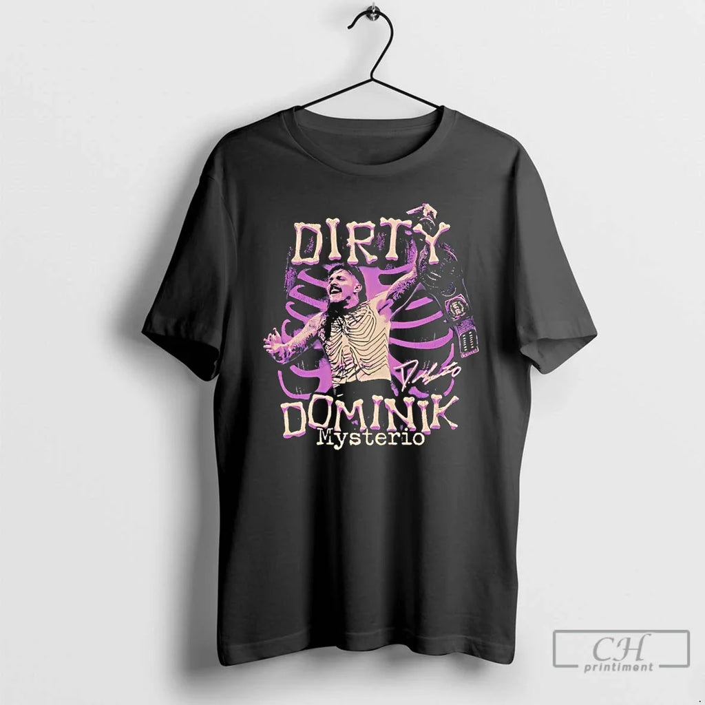 Premium Dirty Dominik Mysterio Champion Signature - Adult & Kids T-Shirts, Sweatshirts & Hoodies apparel design preview 1