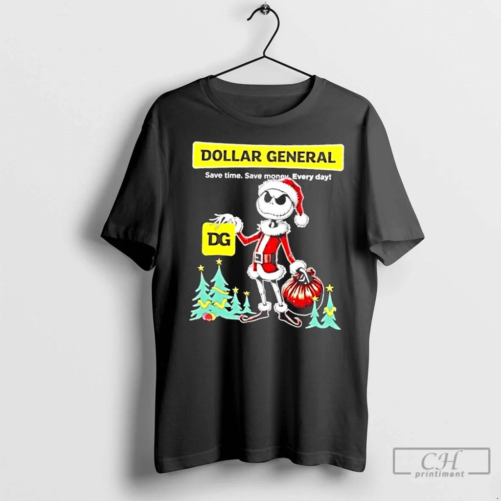Premium Dollar General X Jack Skellington Santa Isnt - Adult & Kids T-Shirts, Sweatshirts & Hoodies apparel design preview 1