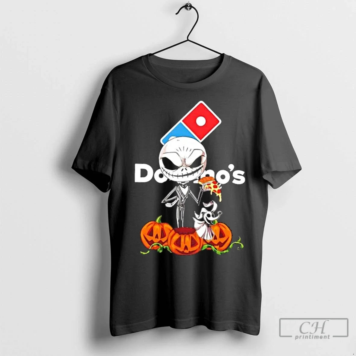 Premium Dominos X Jack Skellington Pumpkins Halloween - Adult & Kids T-Shirts, Sweatshirts & Hoodies apparel design preview 1