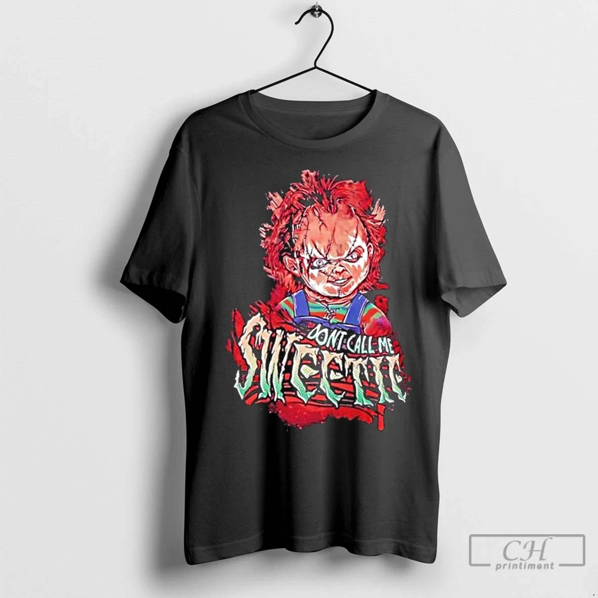 Premium Dont Call Me Sweetie Horror Doll Parody - Adult & Kids T-Shirts, Sweatshirts & Hoodies apparel design preview 1