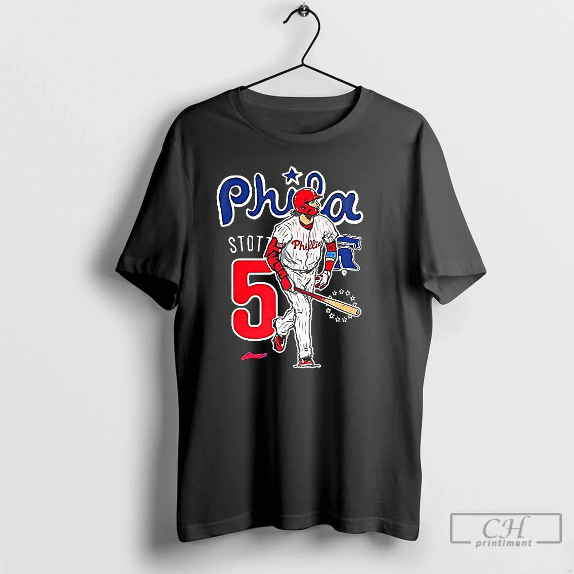 Premium Edmundo Stott Philadelphia Phillies Baseball - Adult & Kids T-Shirts, Sweatshirts & Hoodies apparel design preview 1