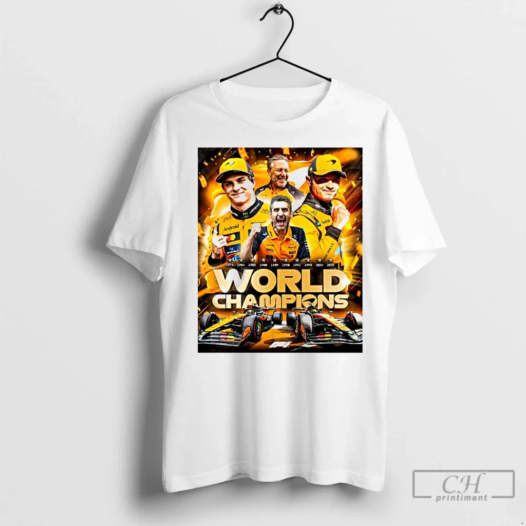 Premium F1 World Champions Mclaren Are The 2025 - Adult & Kids T-Shirts, Sweatshirts & Hoodies apparel design preview 1