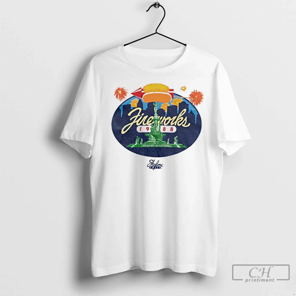 Premium Fireworks 1988 Cincinnati Bicentennial On - Adult & Kids T-Shirts, Sweatshirts & Hoodies apparel design preview 1