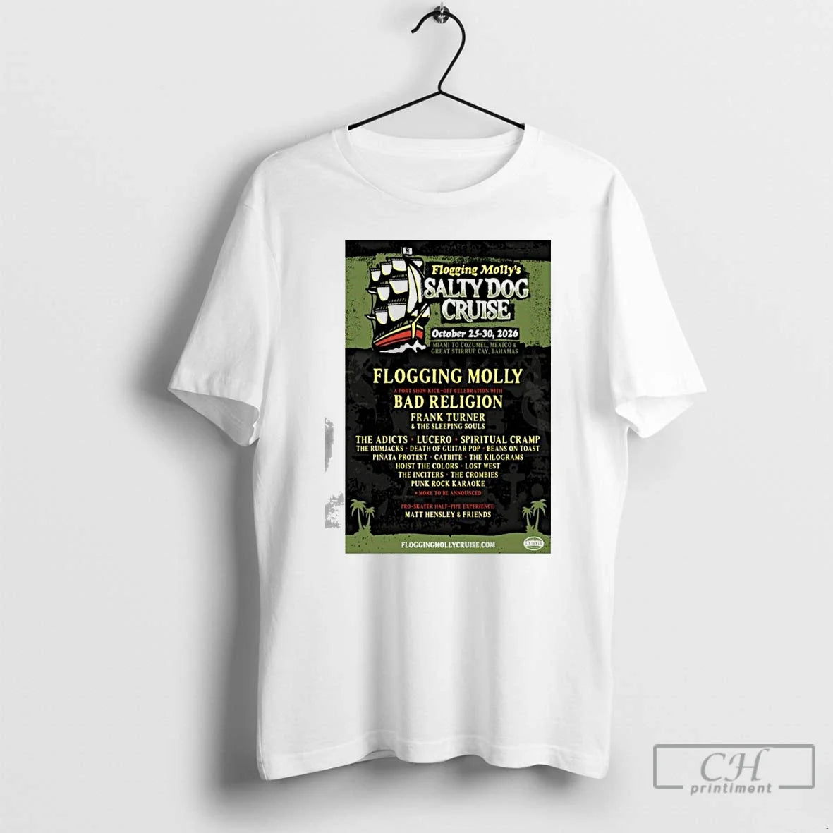 Premium Flogging Mollys Salty Dog Cruise October 25 - Adult & Kids T-Shirts, Sweatshirts & Hoodies apparel design preview 1