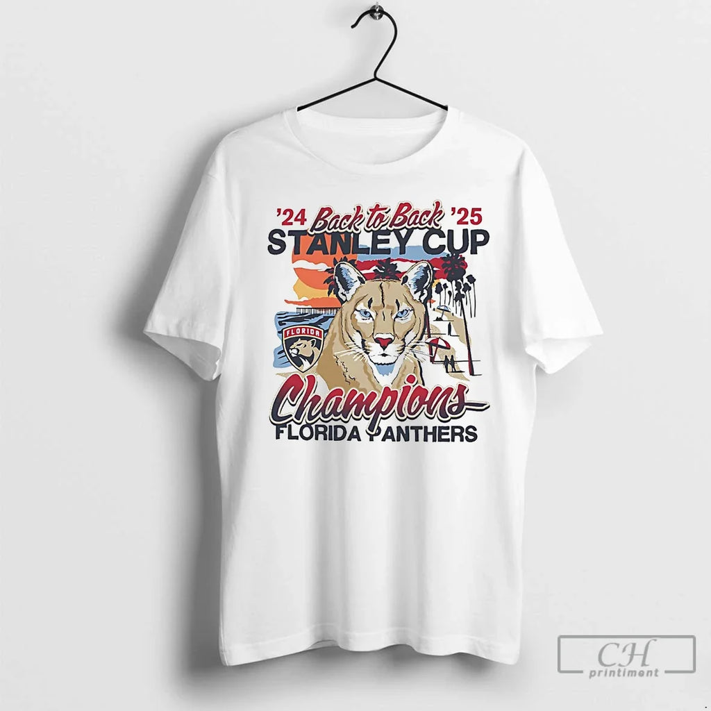 Premium Florida Panthers 2025 Stanley Cup Back To - Adult & Kids T-Shirts, Sweatshirts & Hoodies apparel design preview 1