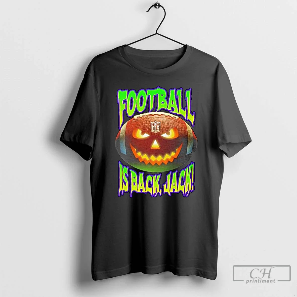 Premium Football Is Back Jack Halloween Ornaments - Adult & Kids T-Shirts, Sweatshirts & Hoodies apparel design preview 1