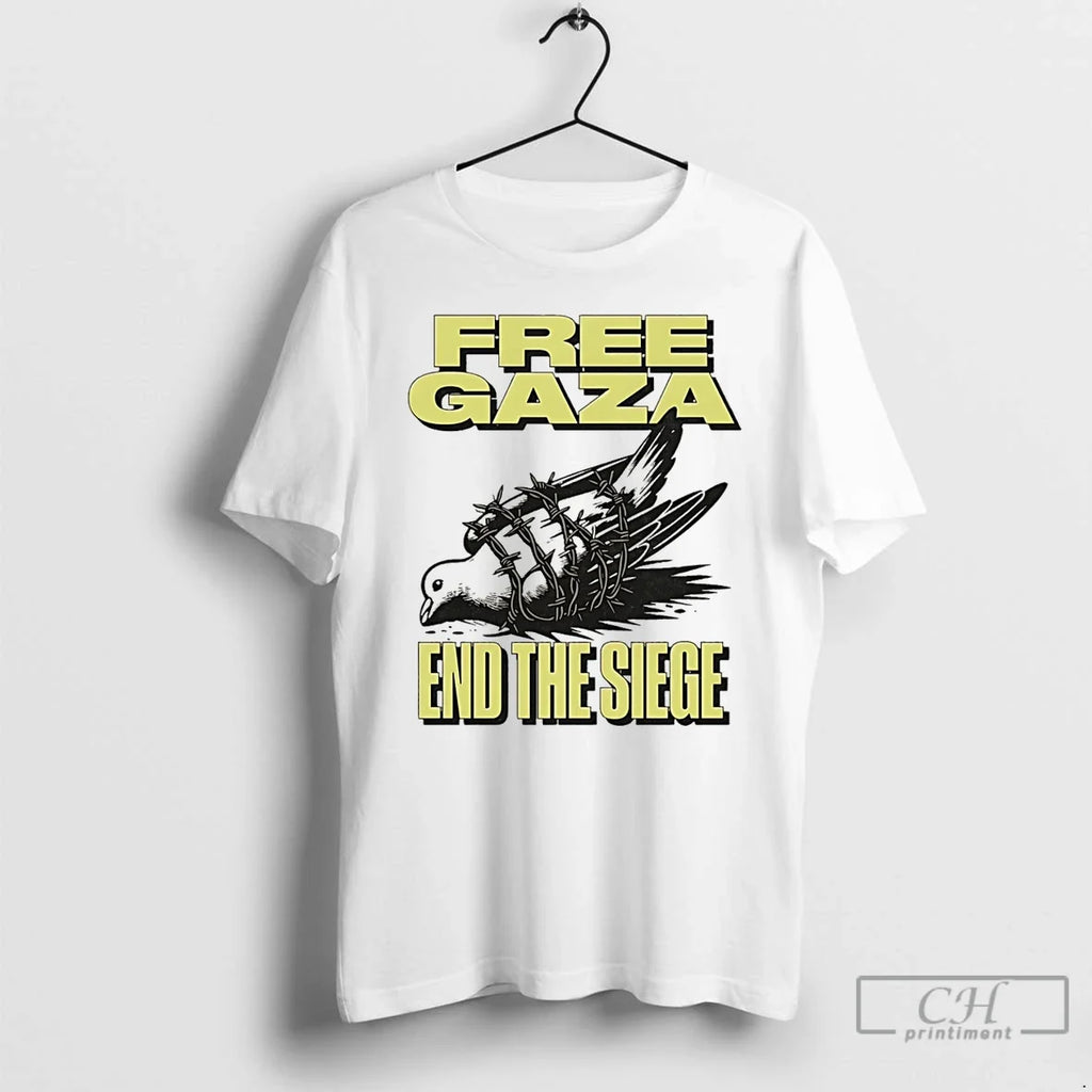 Premium Free Gaza End The Siege Palestine - Adult & Kids T-Shirts, Sweatshirts & Hoodies apparel design preview 1