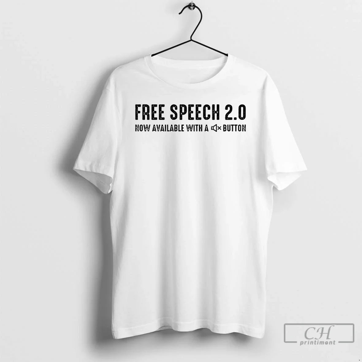Premium Free Speech 2 0 Now Available With A Mute - Adult & Kids T-Shirts, Sweatshirts & Hoodies apparel design preview 1