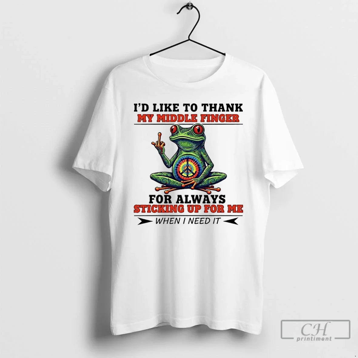 Premium Frog Id Like To Thank My Middle Finger For - Adult & Kids T-Shirts, Sweatshirts & Hoodies apparel design preview 1