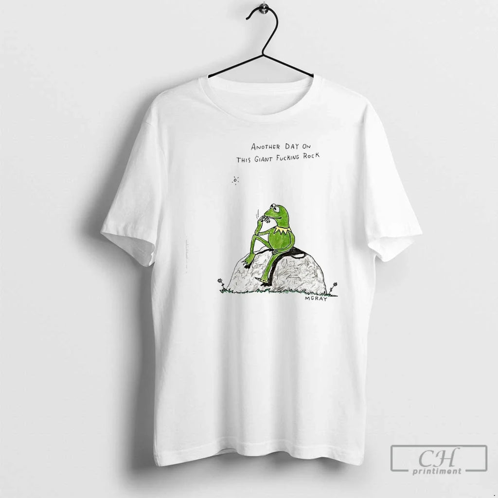Premium Frog Another Day On This Giant Fucking Rock - Adult & Kids T-Shirts, Sweatshirts & Hoodies apparel design preview 1