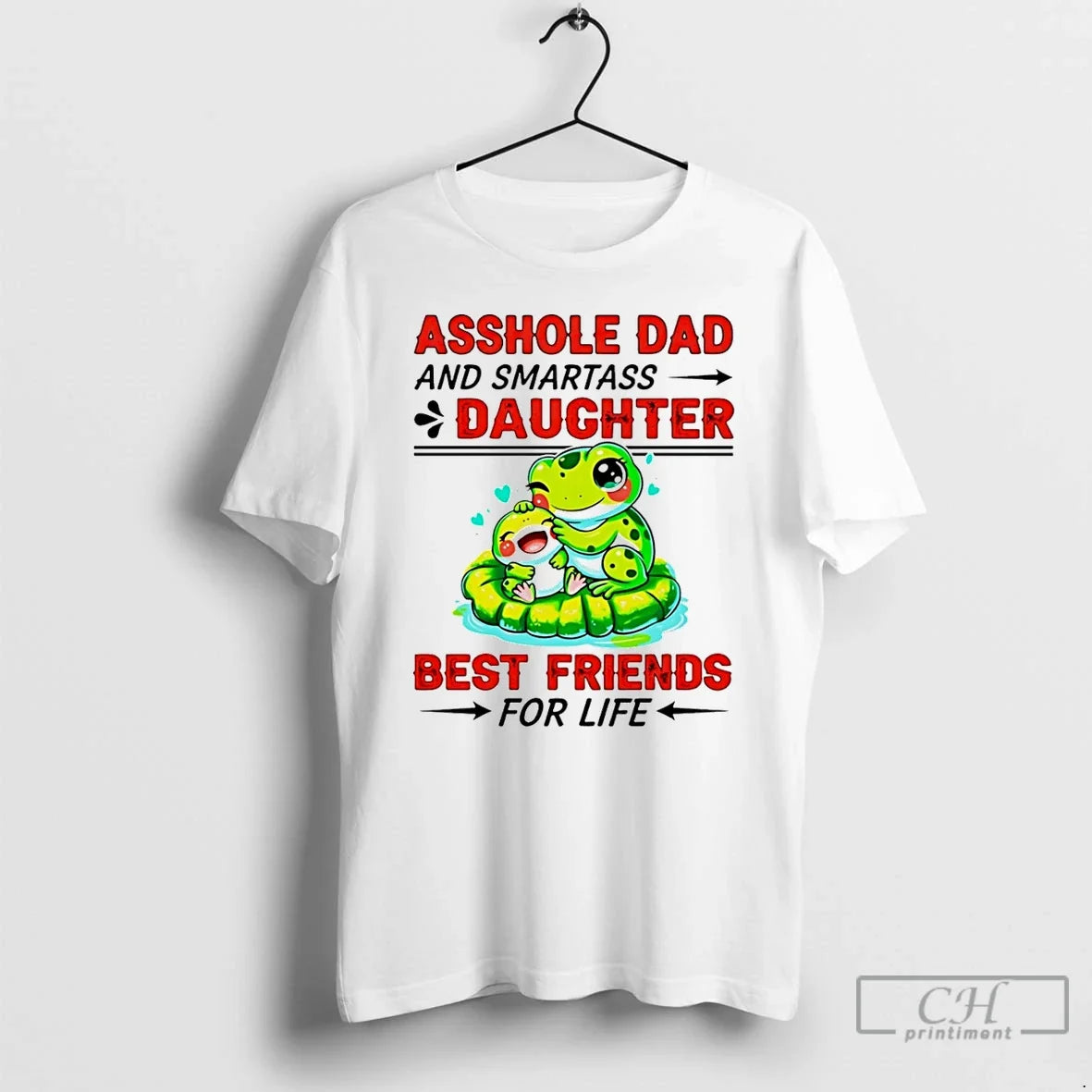 Premium Frog Asshole Dad And Smartass Daughter Best - Adult & Kids T-Shirts, Sweatshirts & Hoodies apparel design preview 1