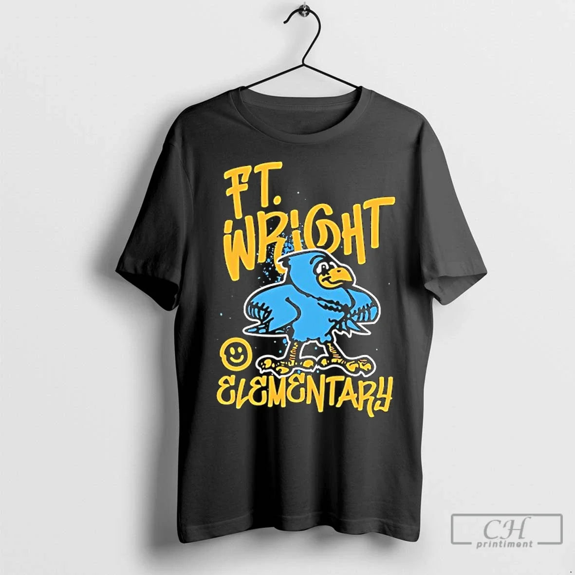 Premium Ft Wright Elementary Smiley Graffiti - Adult & Kids T-Shirts, Sweatshirts & Hoodies apparel design preview 1