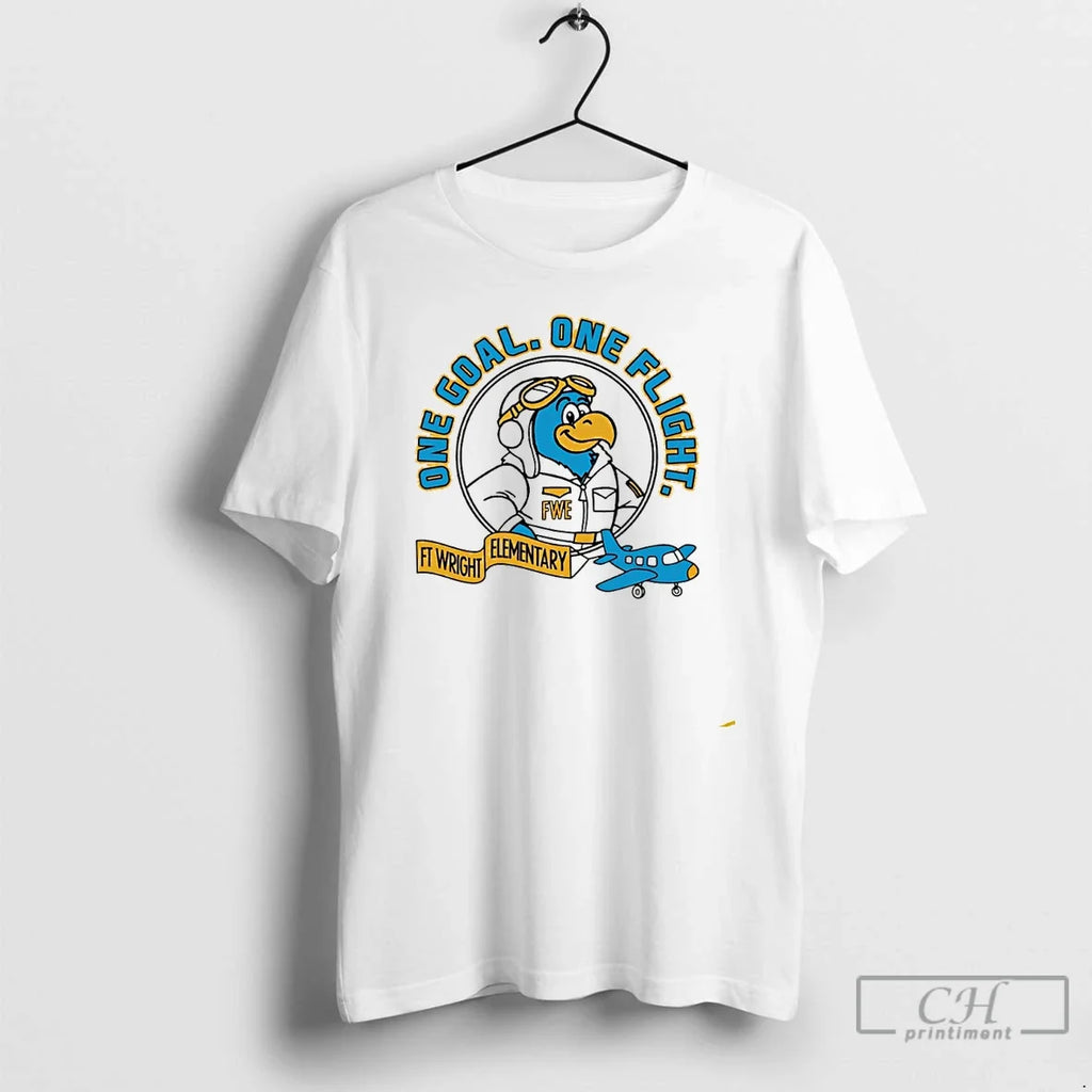 Premium Ft Wright Elementary Falcons One Goal Flight - Adult & Kids T-Shirts, Sweatshirts & Hoodies apparel design preview 1