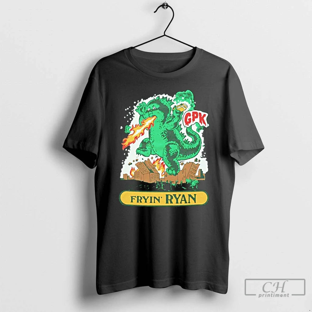 Premium Garbage Pail Kids Fryin Ryan Dragon - Adult & Kids T-Shirts, Sweatshirts & Hoodies apparel design preview 1