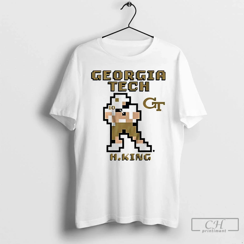 Premium Georgia Tech Football Haynes King Retro - Adult & Kids T-Shirts, Sweatshirts & Hoodies apparel design preview 1