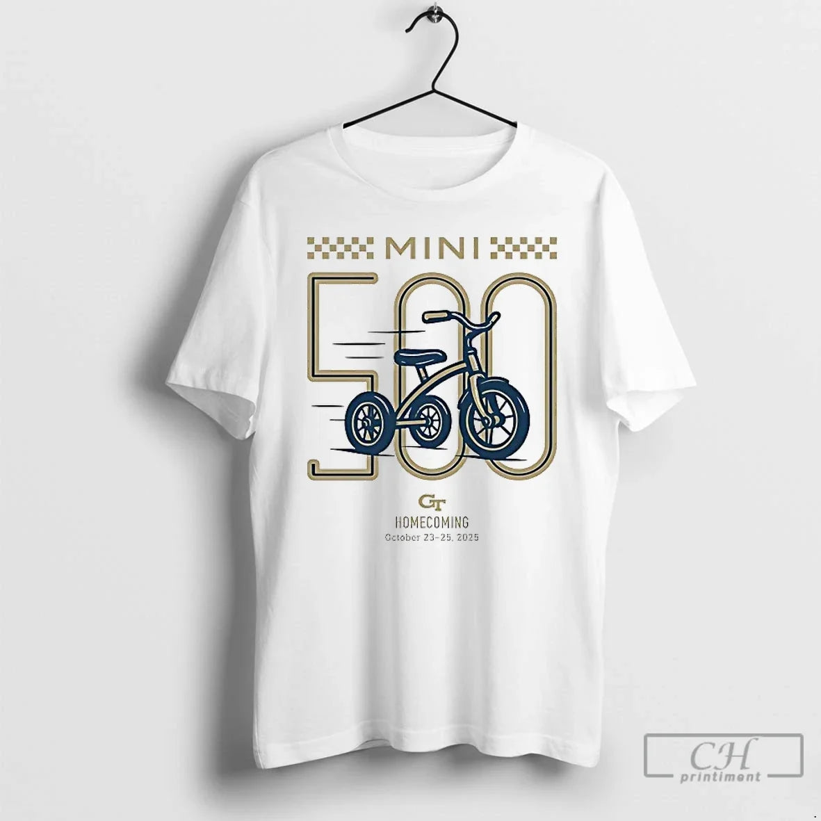 Premium Georgia Tech Mini 500 Homecoming 2025 - Adult & Kids T-Shirts, Sweatshirts & Hoodies apparel design preview 1