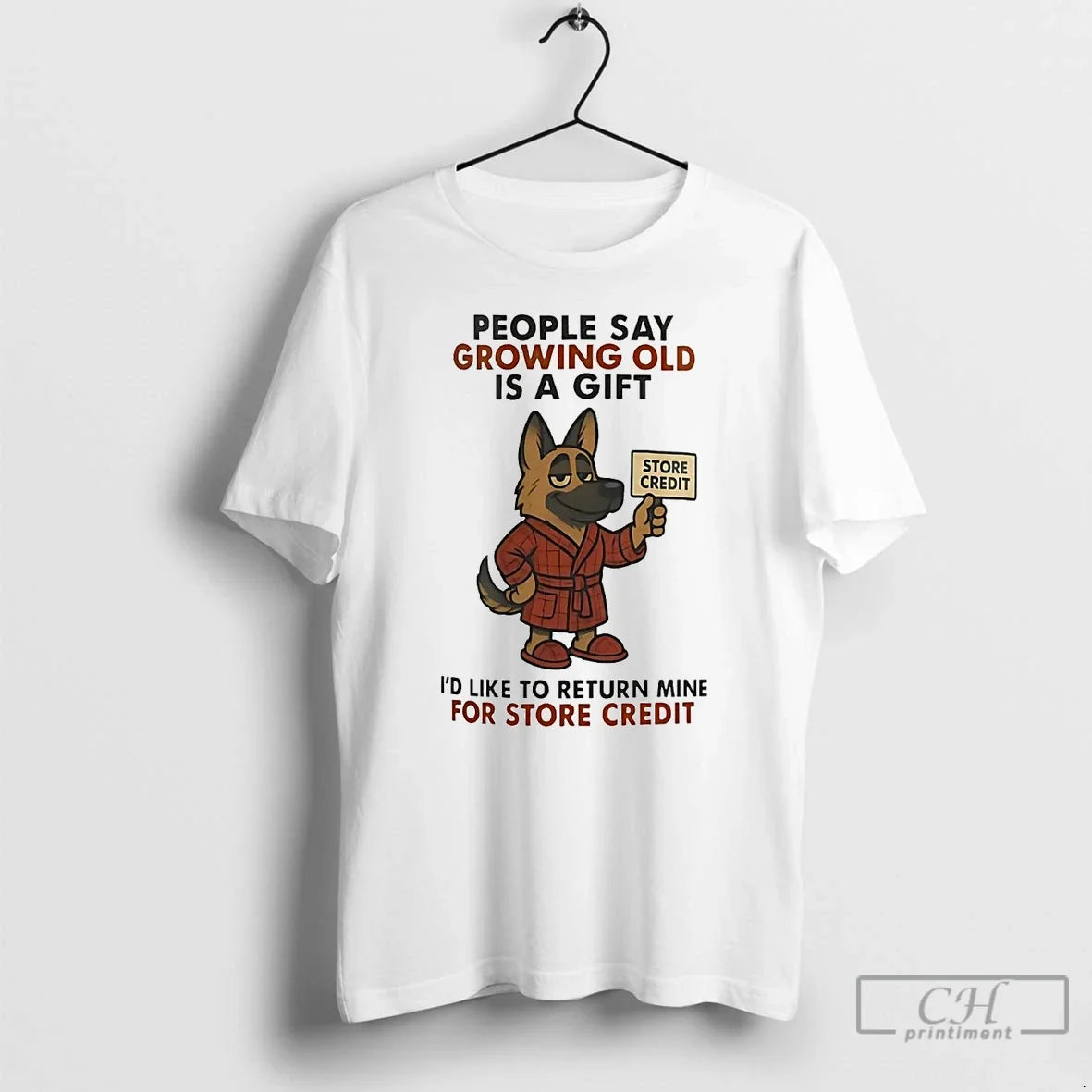 Premium German Shepherd People Say Growing Old Is A - Adult & Kids T-Shirts, Sweatshirts & Hoodies apparel design preview 1