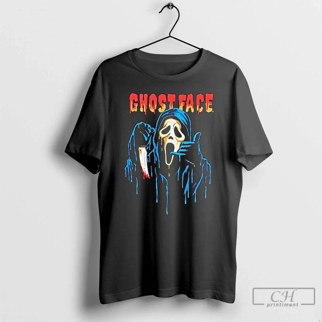 Premium Ghost Face Drippy Calling Me - Adult & Kids T-Shirts, Sweatshirts & Hoodies apparel design preview 1