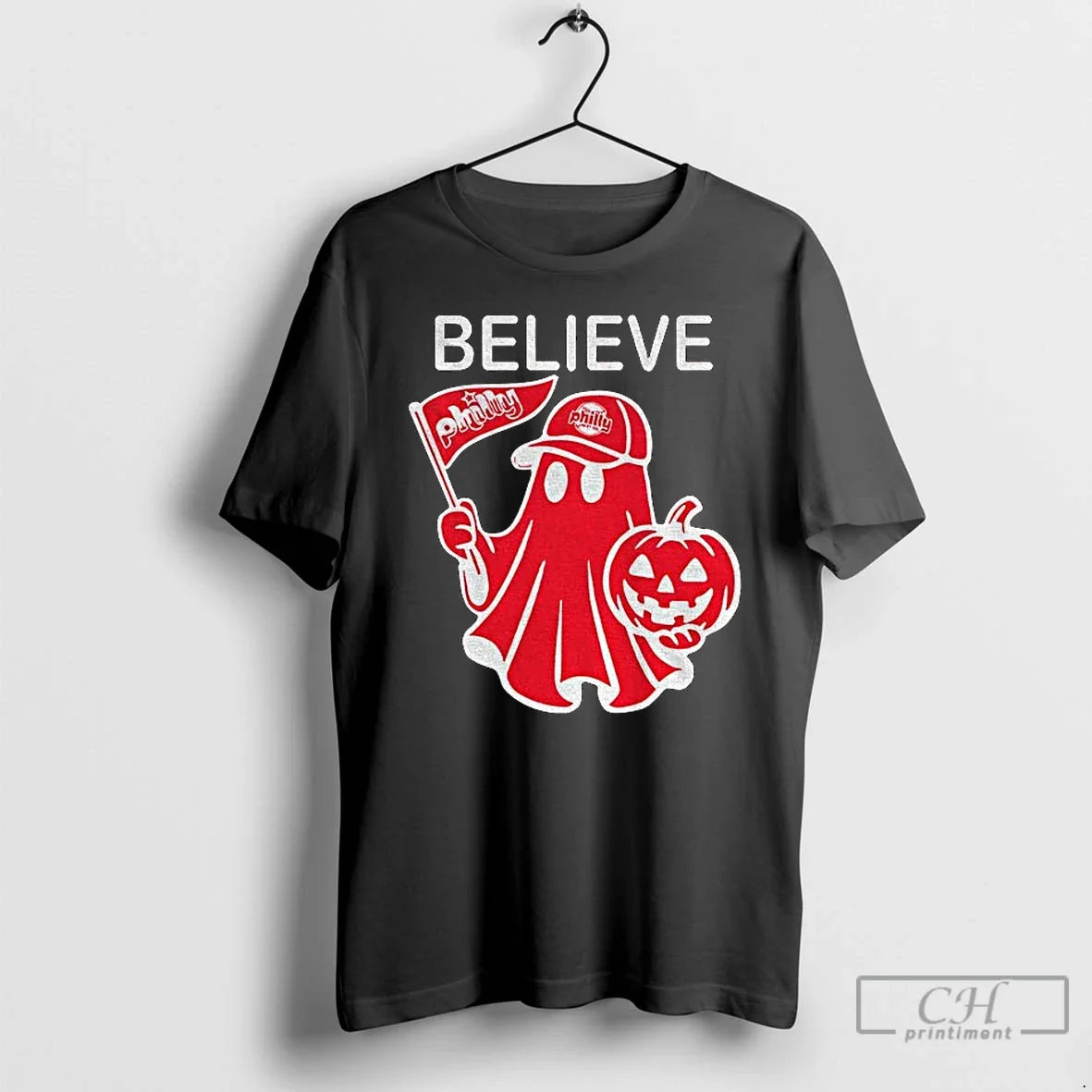 Premium Ghost Philadelphia Phillies Mlb Baseball - Adult & Kids T-Shirts, Sweatshirts & Hoodies apparel design preview 1