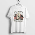 Ghost And Cats Because People Are Creepy Halloween - Adult & Kids T-Shirts, Sweatshirts & Hoodies apparel design preview 1