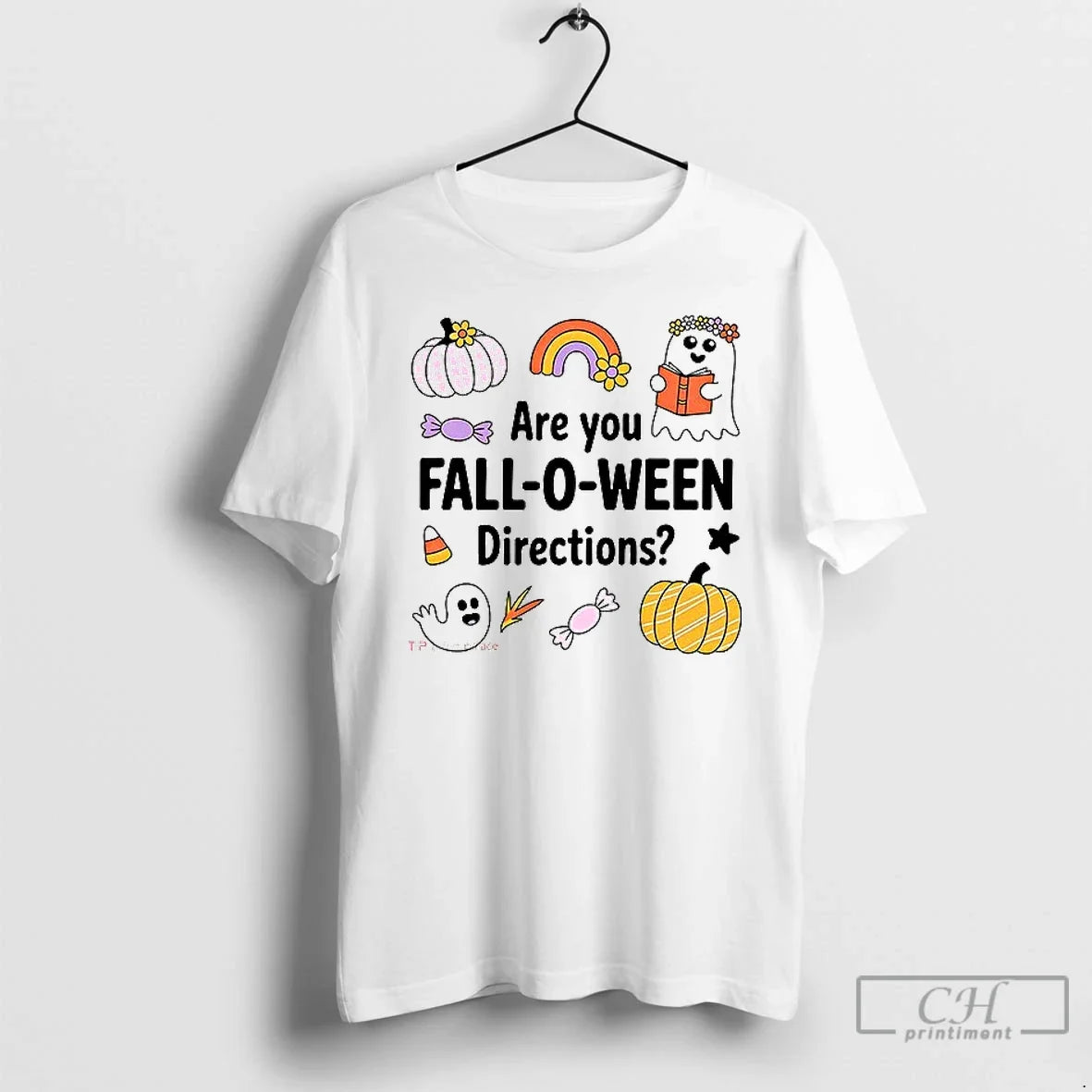 Premium Ghost Are You Fall O Ween Directions Teacher - Adult & Kids T-Shirts, Sweatshirts & Hoodies apparel design preview 1