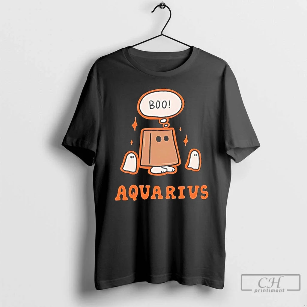 Premium Ghost Boo Aquarius - Adult & Kids T-Shirts, Sweatshirts & Hoodies apparel design preview 1