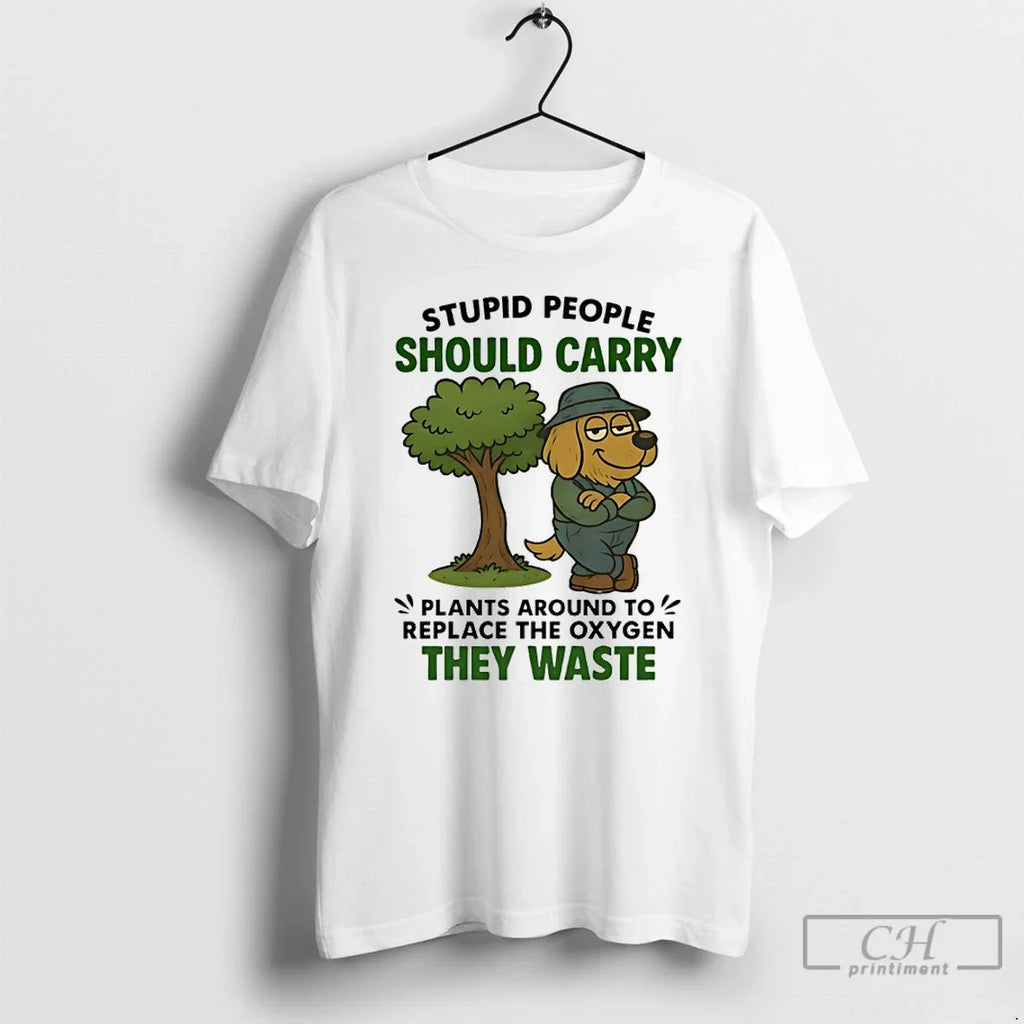 Premium Golden Retriever Stupid People Should Carry - Adult & Kids T-Shirts, Sweatshirts & Hoodies apparel design preview 1