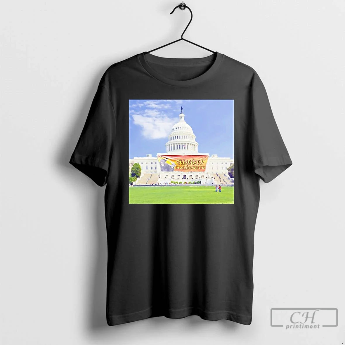 Premium Government Shutdown 2025 Spirit Halloween - Adult & Kids T-Shirts, Sweatshirts & Hoodies apparel design preview 1