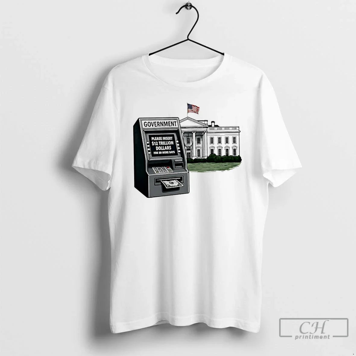 Premium Government Shutdown 2025 Please Insert 12 - Adult & Kids T-Shirts, Sweatshirts & Hoodies apparel design preview 1