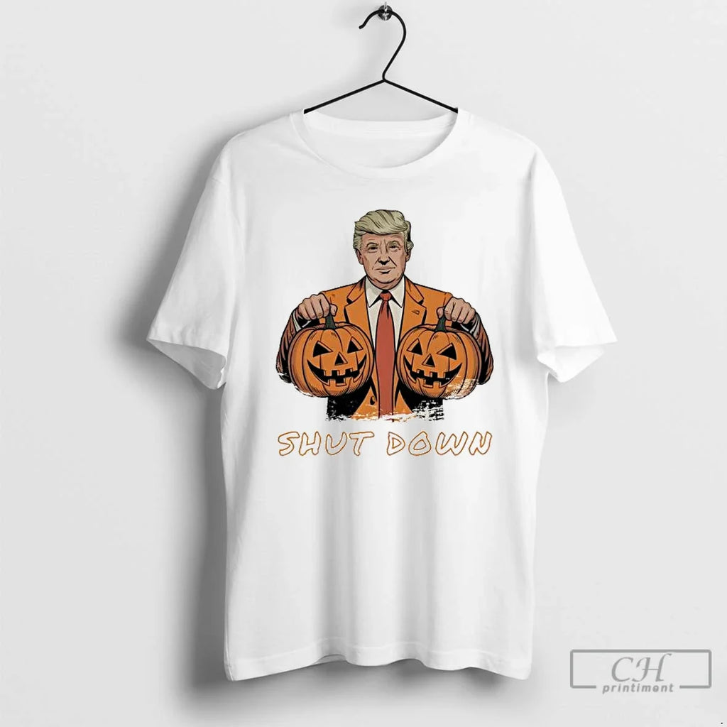 Premium Government Shutdown Halloween Anti Trump - Adult & Kids T-Shirts, Sweatshirts & Hoodies apparel design preview 1