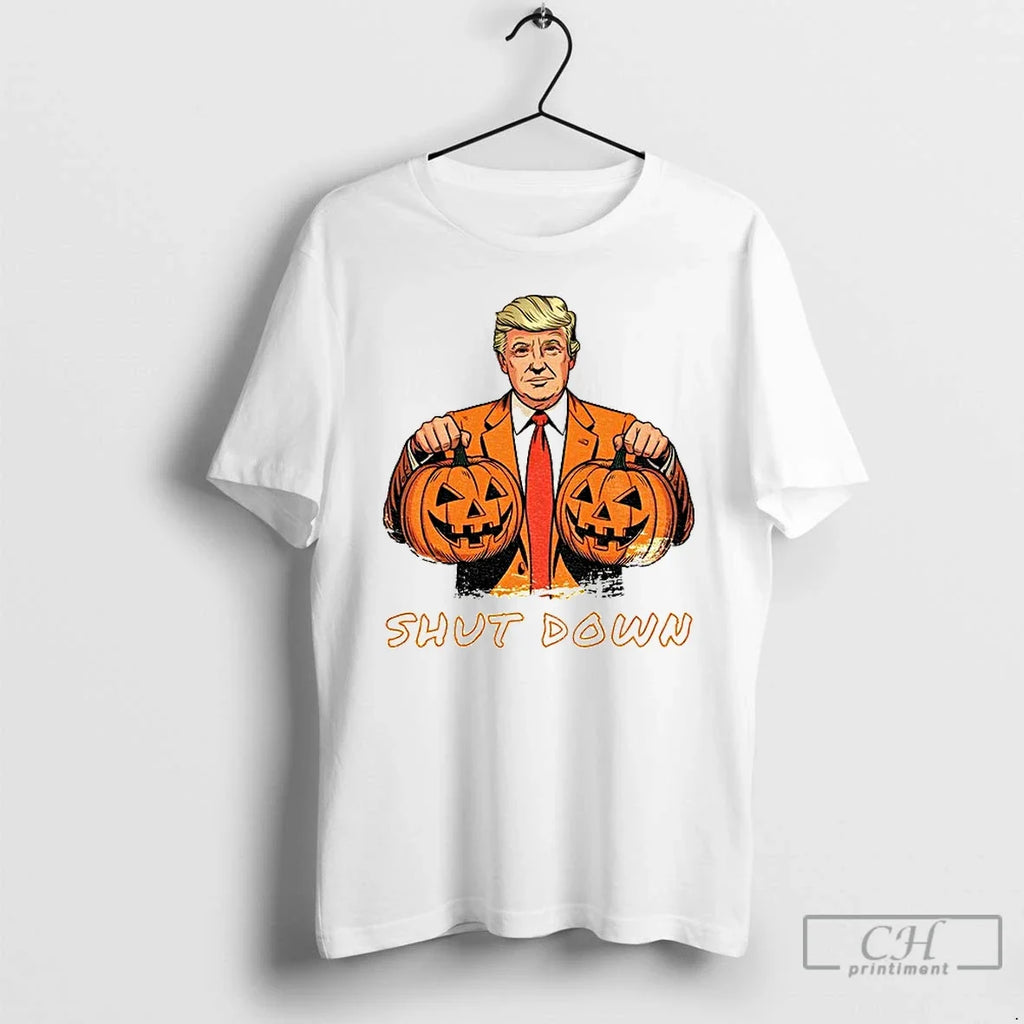 Premium Government Shutdown Halloween Donald Trump - Adult & Kids T-Shirts, Sweatshirts & Hoodies apparel design preview 1