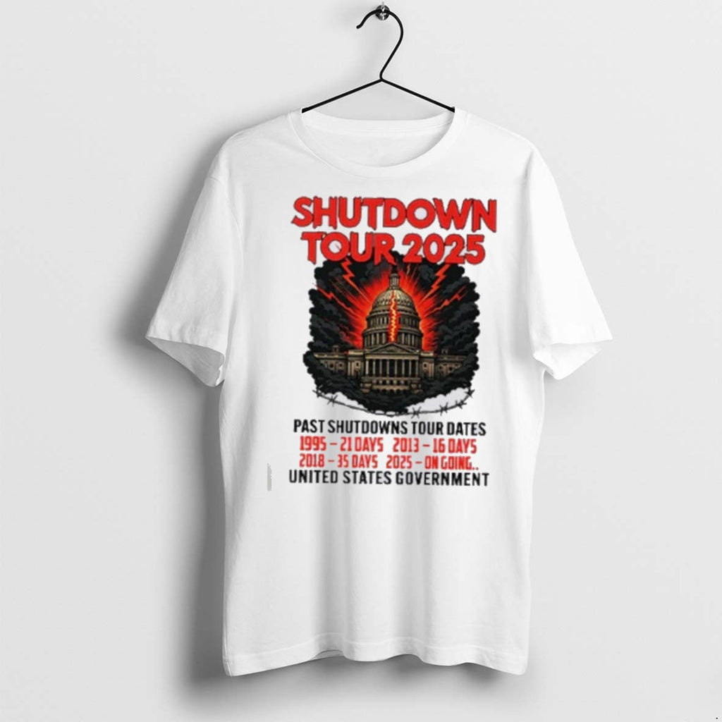 Premium Government Shutdown Tour 2025 Past Shutdowns - Adult & Kids T-Shirts, Sweatshirts & Hoodies apparel design preview 1
