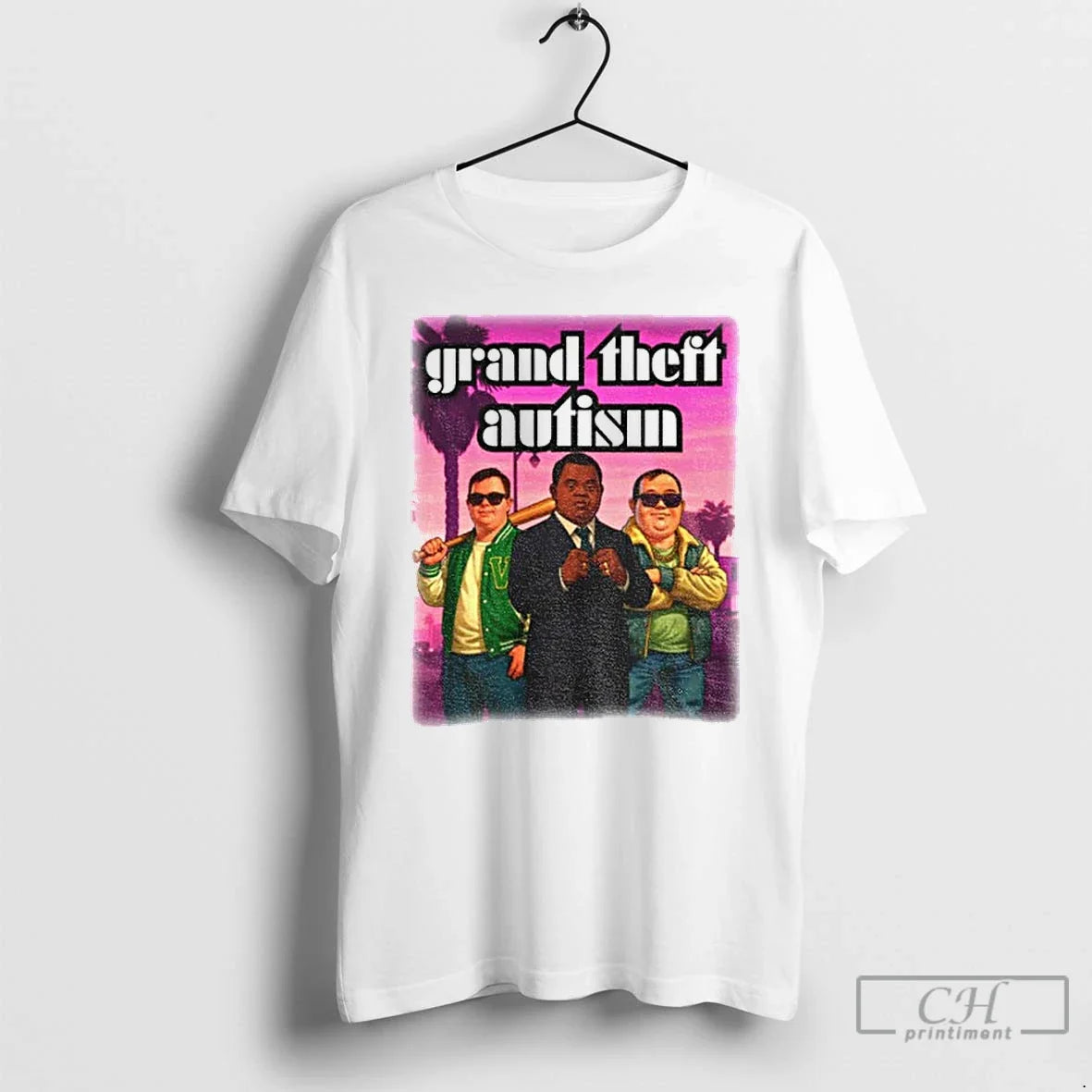 Premium Grand Theft Autism Gta Parody - Adult & Kids T-Shirts, Sweatshirts & Hoodies apparel design preview 1