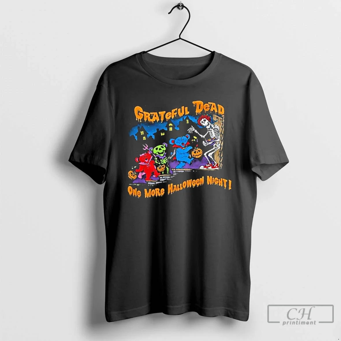 Premium Grateful Dead One More Halloween Night Bears - Adult & Kids T-Shirts, Sweatshirts & Hoodies apparel design preview 1