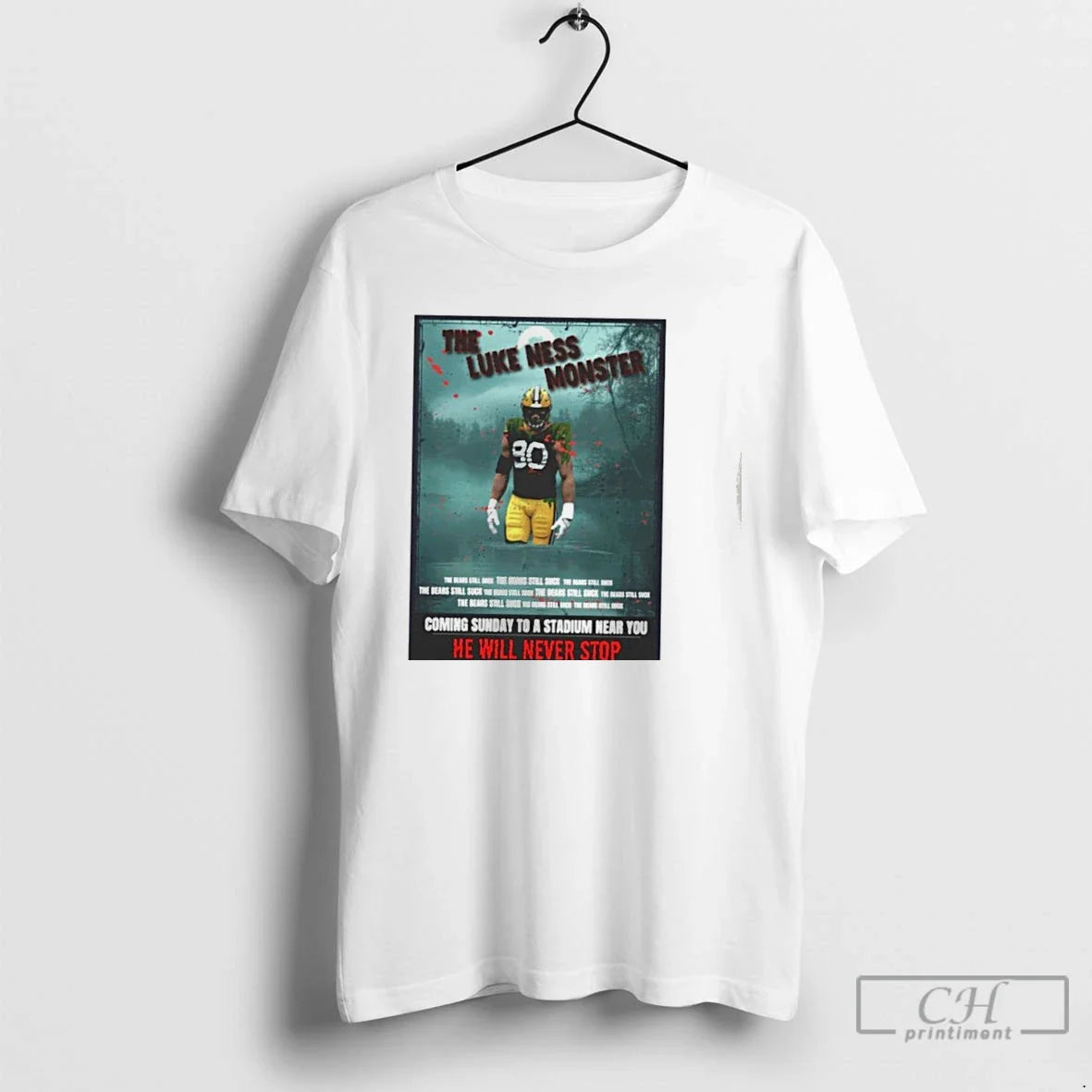 Premium Green Bay Packers The Lukas Van Ness Monster - Adult & Kids T-Shirts, Sweatshirts & Hoodies apparel design preview 1
