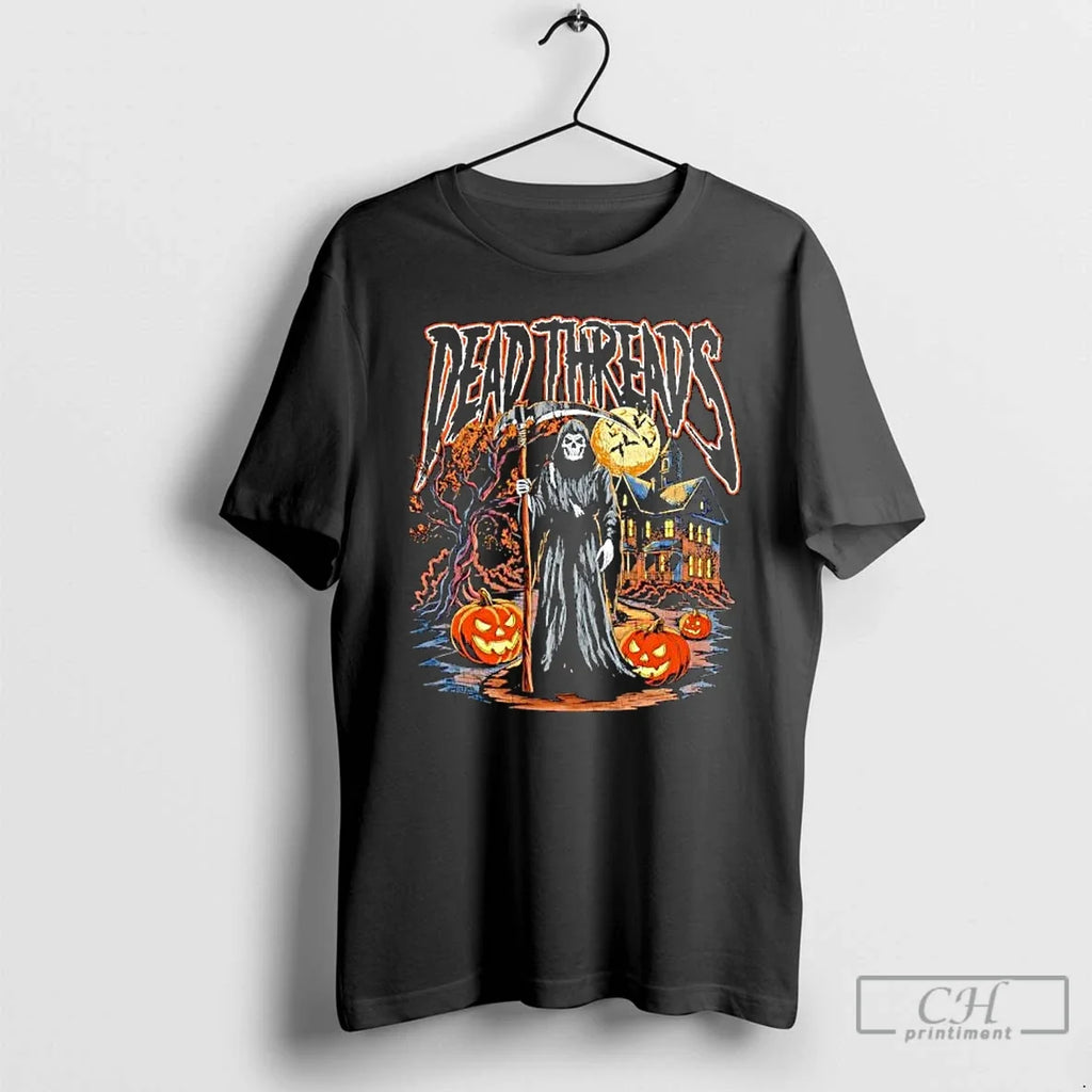 Premium Grim Reaper Dead Threads Halloween Seasons - Adult & Kids T-Shirts, Sweatshirts & Hoodies apparel design preview 1