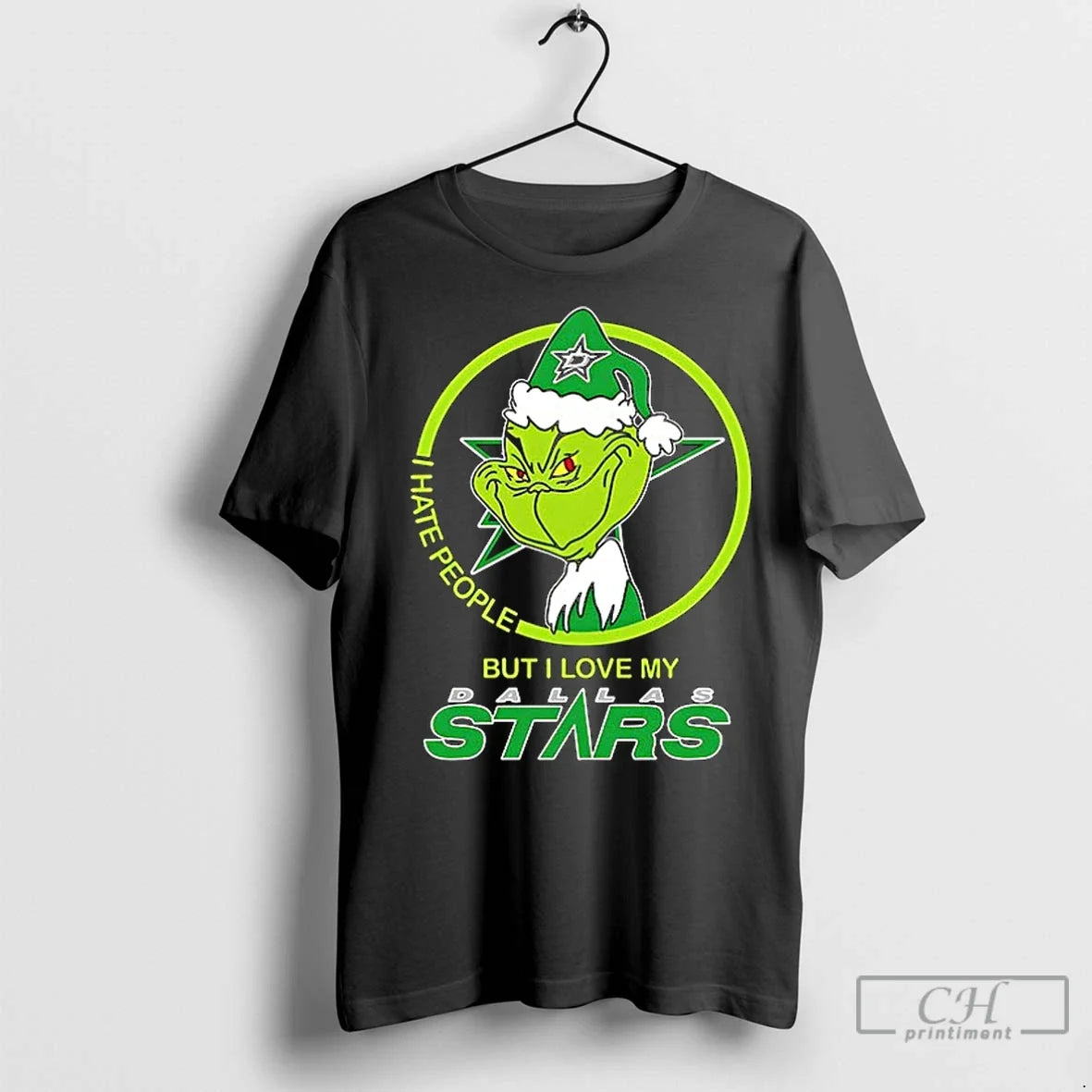Premium Grinch I Have People But Love My Dallas Stars - Adult & Kids T-Shirts, Sweatshirts & Hoodies apparel design preview 1