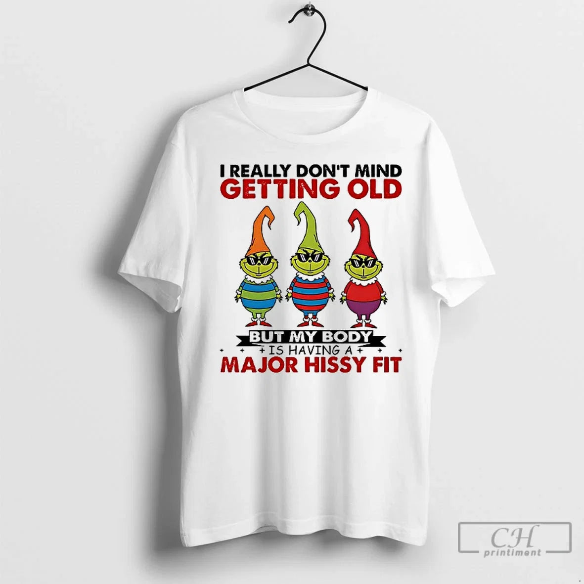 Premium Grinch I Really Dont Mind Getting Old But My - Adult & Kids T-Shirts, Sweatshirts & Hoodies apparel design preview 1