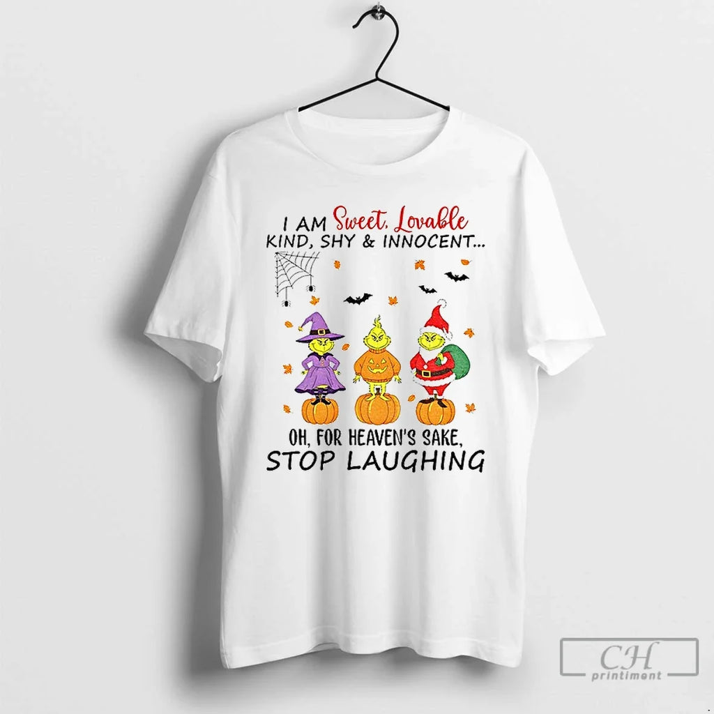 Premium Grinch Santa Hat I Am Sweet Lovable Kind Shy - Adult & Kids T-Shirts, Sweatshirts & Hoodies apparel design preview 1