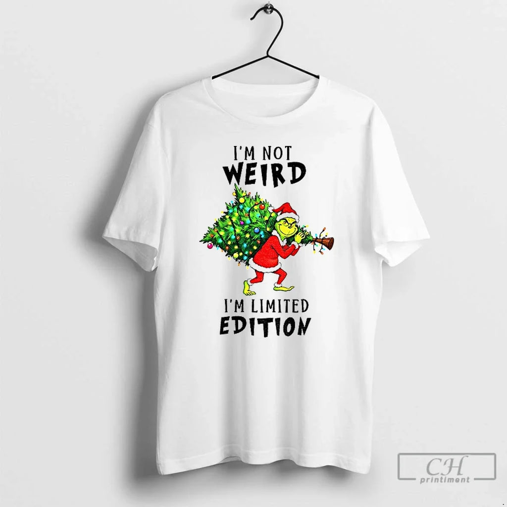 Premium Grinch Santa Hat Im Not Weird Limited Edition - Adult & Kids T-Shirts, Sweatshirts & Hoodies apparel design preview 1