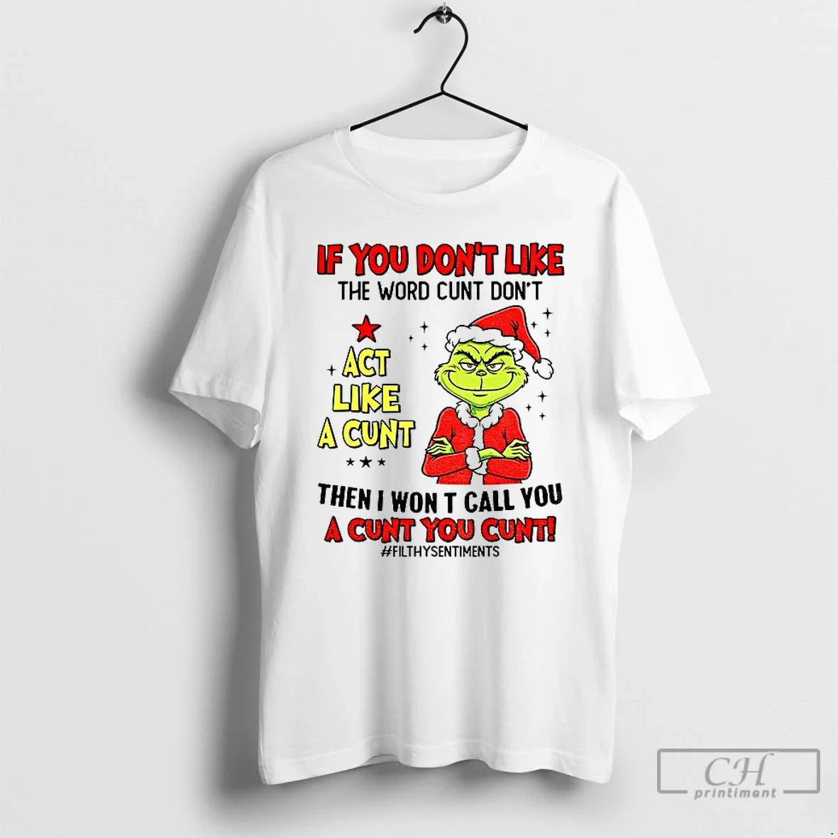 Premium Grinch Santa Hat If You Dont Like The Word - Adult & Kids T-Shirts, Sweatshirts & Hoodies apparel design preview 1