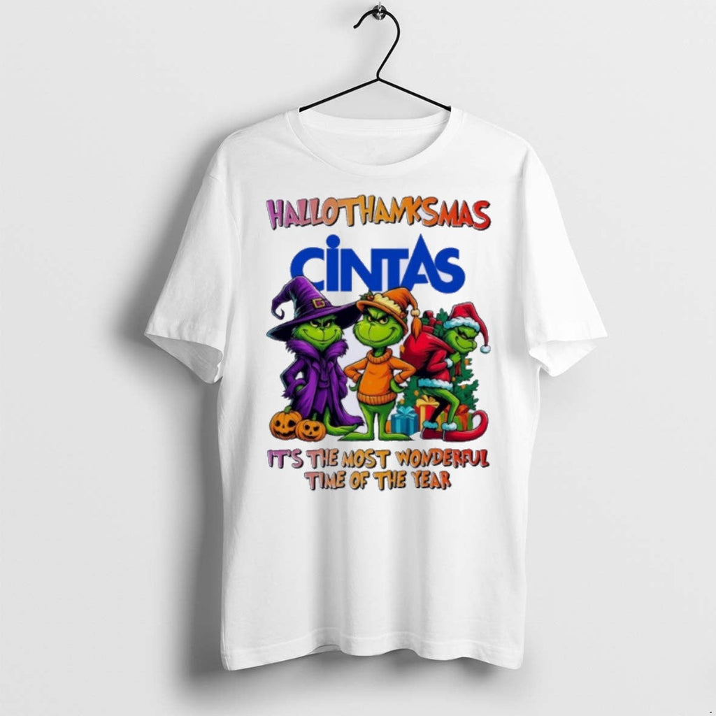 Premium Grinch X Cintas Hallothanksmas Its The Most - Adult & Kids T-Shirts, Sweatshirts & Hoodies apparel design preview 1