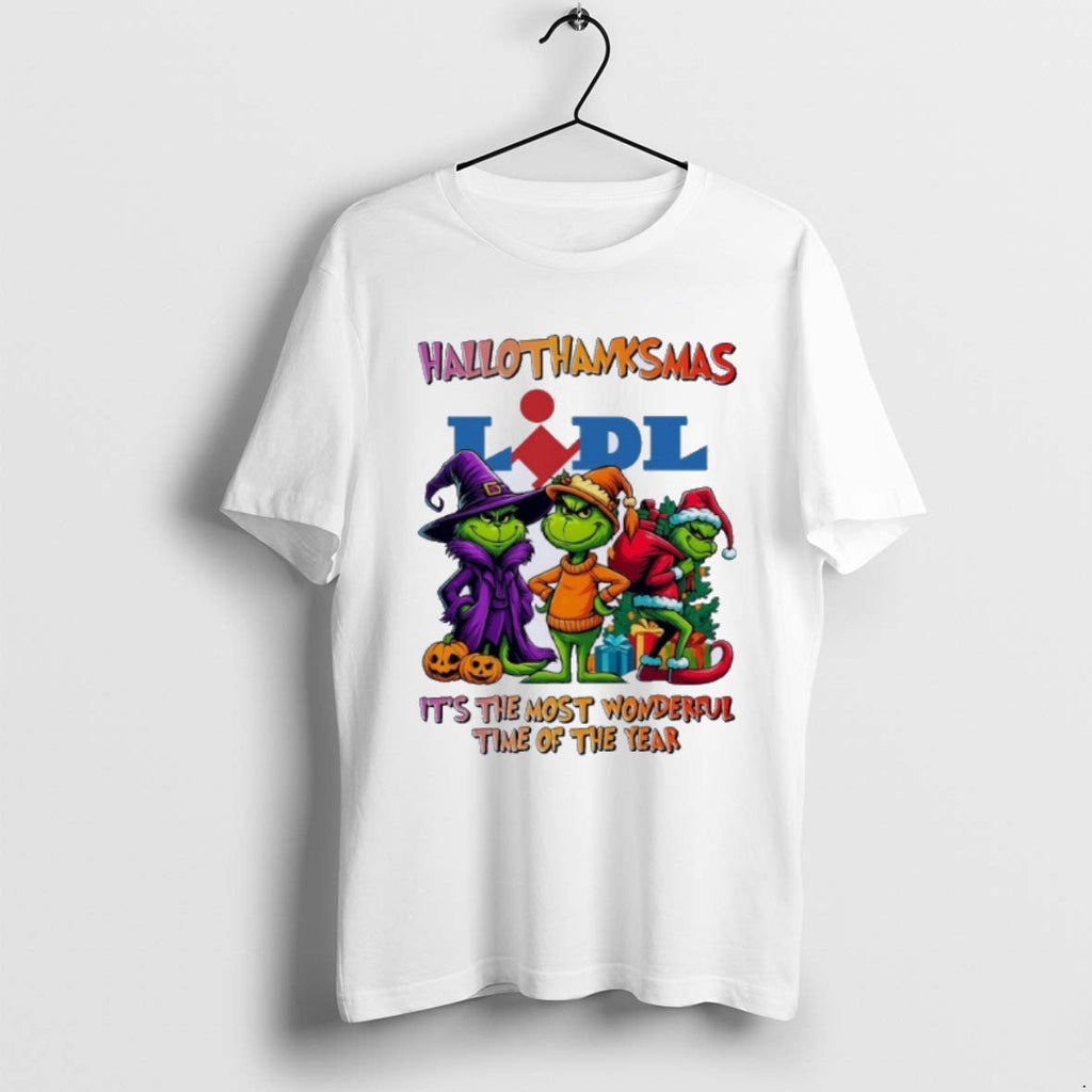 Premium Grinch X Lidl Hallothanksmas Its The Most - Adult & Kids T-Shirts, Sweatshirts & Hoodies apparel design preview 1