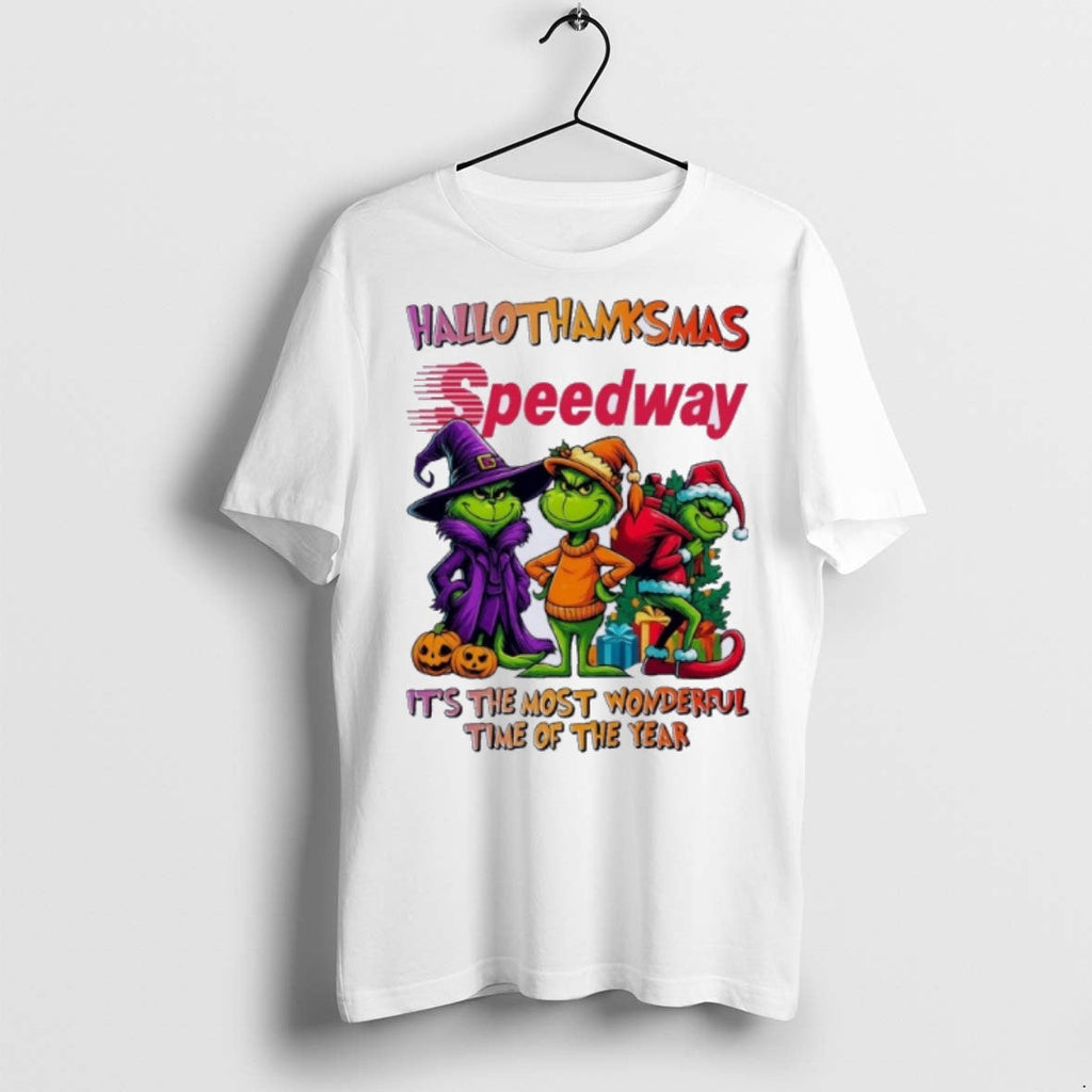 Premium Grinch X Speedway Hallothanksmas Its The Most - Adult & Kids T-Shirts, Sweatshirts & Hoodies apparel design preview 1