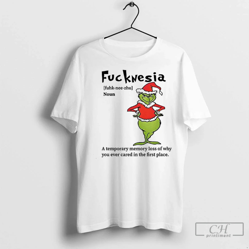 Premium Grinch Fuckwesia Oun A Temporary Memory Loss - Adult & Kids T-Shirts, Sweatshirts & Hoodies apparel design preview 1