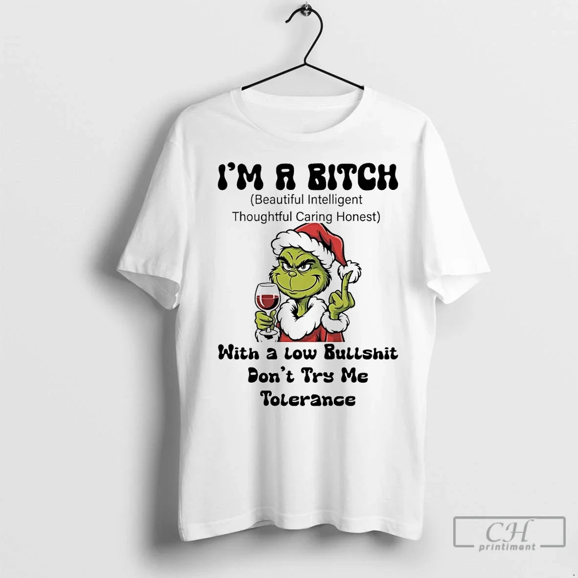 Premium Grinch Middle Finger Im A Bitch Dont Try Me - Adult & Kids T-Shirts, Sweatshirts & Hoodies apparel design preview 1