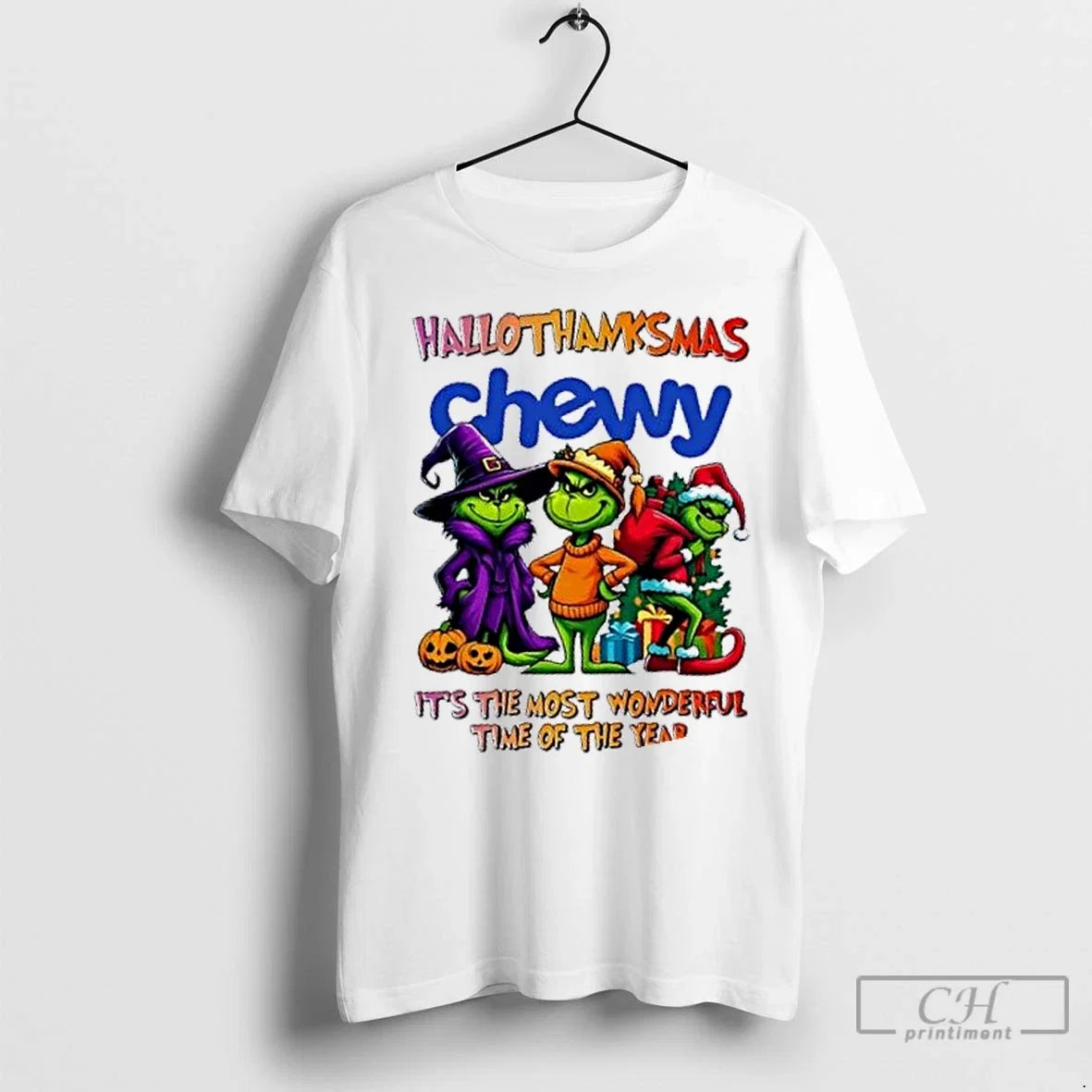 Premium Grinch X Chewy Its The Most Wonderful Time Of - Adult & Kids T-Shirts, Sweatshirts & Hoodies apparel design preview 1