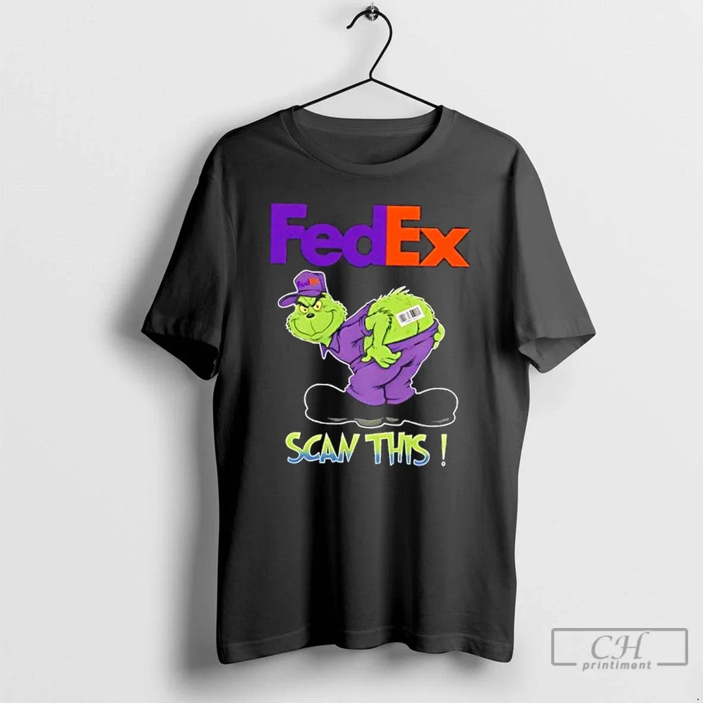 Premium Grinch X Fedex Scan This Ass - Adult & Kids T-Shirts, Sweatshirts & Hoodies apparel design preview 1