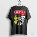 Premium H E B X Grinch And Jack Skellington Fist Bump - Adult & Kids T-Shirts, Sweatshirts & Hoodies apparel design preview 1
